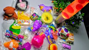 АСМР Распаковка сквишей и антистрессы 💥 жмякаю Таба СКВИШИ лапки ✨ звуки АСМР сквишей 😍