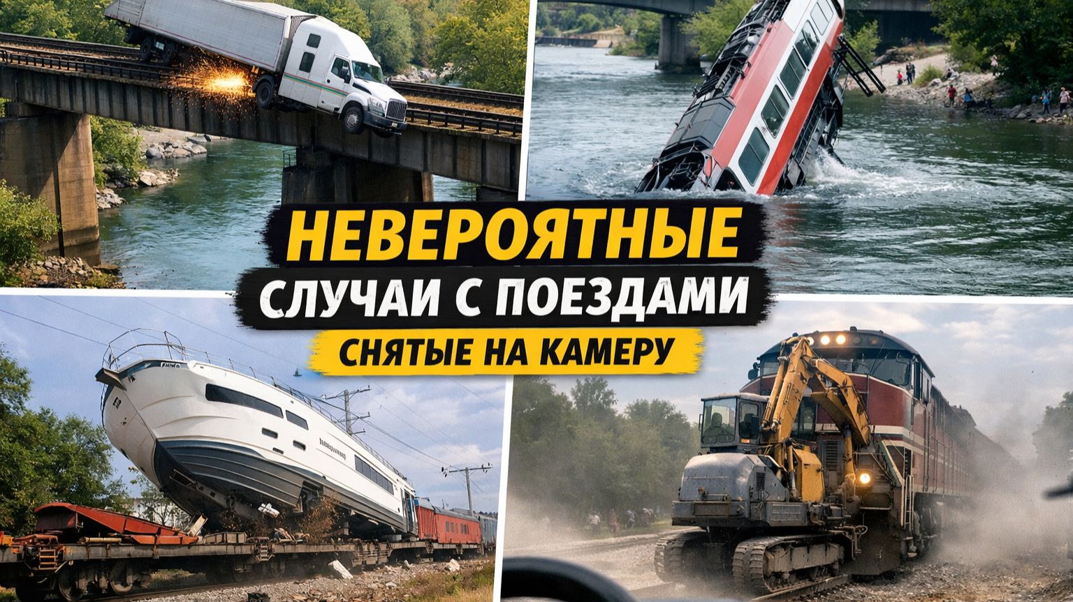 Невероятные Случаи с Поездами Снятые на Камеру
