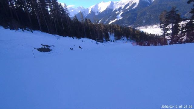 Архыз,16 трасса, синяя, первый спуск 13.03.2026