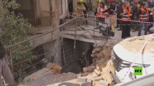 دمار هائل في رمات غان بعد سقوط صاروخ إيراني ثقيل