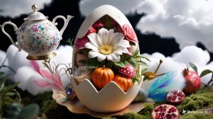 dreamina-2026-02-27-4892-pie in the sky, teapot, spoons are flyin...