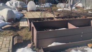 Дача 14 марта. Первые работы в парнике.