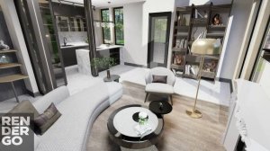 Просторный дом с мансардой и высокими окнами