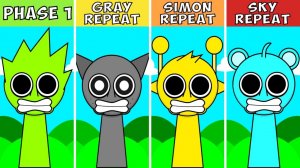 INCREDIBOX SPRUNKI: GRAY 🌫️, SIMON 👨🎤, SKY 🌌 🔁 ПОВТОРЯЮТ ПОСЛЕ ФАЗЫ 1!