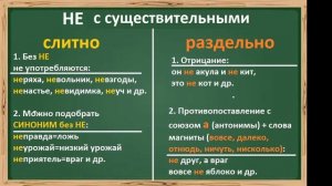 Когда НЕ с существительными пишется СЛИТНО, а когда РАЗДЕЛЬНО