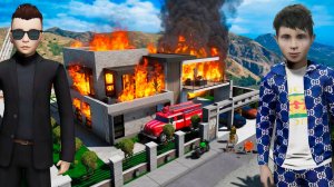 ШКОЛЬНИКИ СОЖГЛИ ДОМ ВО ВРЕМЯ ГОТОВКИ ЕДЫ ДЛЯ ПАПЫ - ОТЕЦ И СЫН В GTA 5 ⚡ГАРВИН