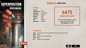 Superposition_Benchmark_Видеокарты P106-100. Настройка и параметры драйвера.