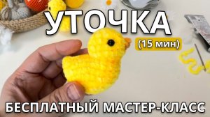 Как связать уточку крючком за 15 минут: Бесплатный мастер-класс для начинающих 🐥
