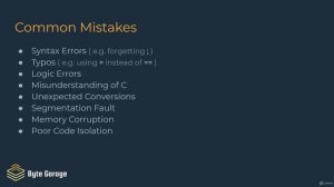 Byte Garage - 078 - Common Mistakes and Solutions