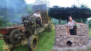 Строю курятник из камня с бетоном. Перевожу камни на грузовике. Серия 8. Се