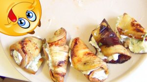 Закуска из баклажанов Рулетики просто и вкусно -рецепт