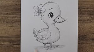 Как нарисовать милого утёнка 🐥💖 Простой пошаговый урок рисования для начинающих