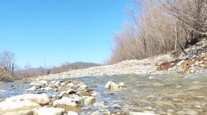 Река Джубга в марте.