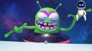 Astro Bot сражается с зелёным монстром/видео 2к/4к/PlayStation 5 (PS5)/прохождение/