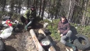 Таёжная щука! Озеро растаяло за ночь!  Рыба обезумела!!!Наварили Уху!!!