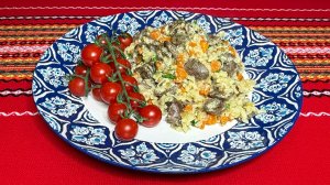 Куриные Сердечки с Рисом в Сливочном соусе на сковороде