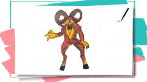 Как нарисовать персонажа КОЗЁЛ (БАРАН) из 99 ночей в лесу Роблокс