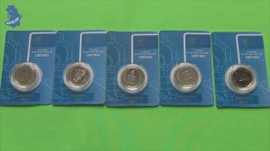 Белоруссия набор монет 2 рубля 2025 год.  История Белорусской железной дороги (5 монет). #957