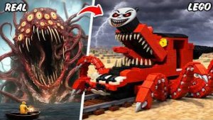 ЛЕГО Мифическое существо Морская вода против монстров-стажеров в Майнкрафте