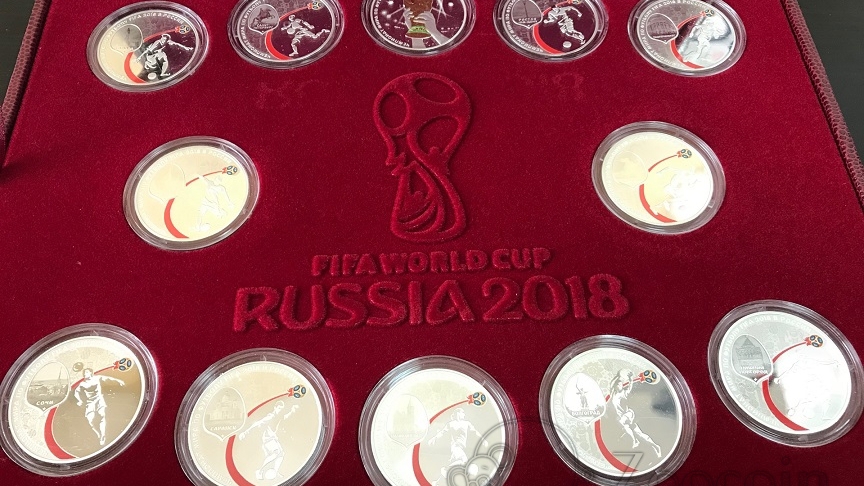 Набор монет Банка России. Серебро. Чемпионат мира по футболу в России.