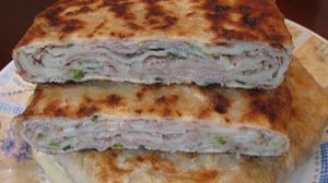 Китайские слоеные лепешки с мясом