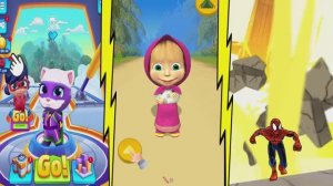 Игровой мультфильм:Маша и Медведь vs Человек-Паук vs Леди-Баг.Мультики.