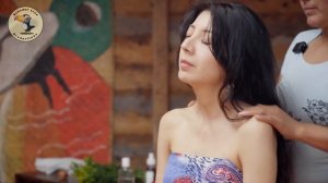 Doña Esperanza's energy healing massage, soft whispering ASMR sounds to relax and sleep