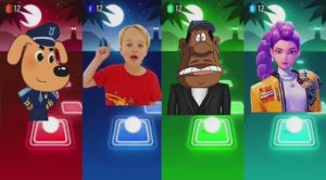 ВЛАД И НИКИ ПРОТИВ ШЕРИФА ЛАБРАДОРА И ОХОТНИКОВ ⚡️ БИТВА ПЛИТКИ ХОП 🔥