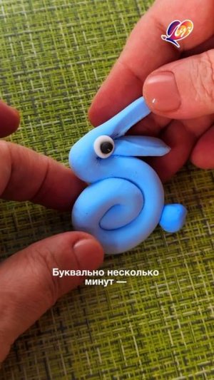 Лепим зайчика за 5 простых шагов. Больше таких простых идей для лепки у нас на канале.