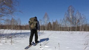 Поход выходного дня. В лес на лыжах. Готовим на печке щепочнице