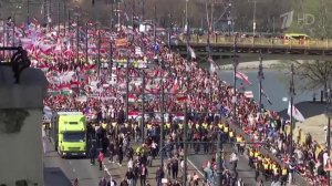 В центре Будапешта состоялся "Марш мира" в поддержку политики Венгрии.