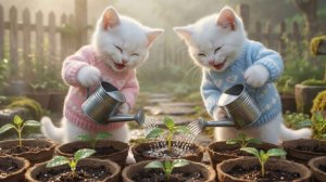 Крошечные котята сажают деревья, чтобы спасти свой город от загрязнения 🌱🐱