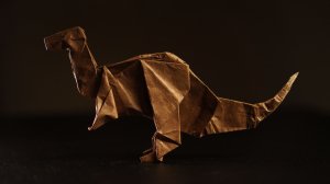 Травоядные динозавры оригами  обучение | Как сделать из бумаги динозавра оригами