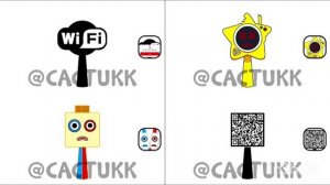 Мой Sprunki OC Cactuk Квадросравнение 59! Четыре версии кактуса