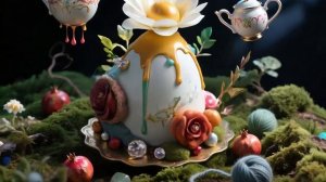 dreamina-2026-02-27-1489-pie in the sky, teapot, spoons are flyin...