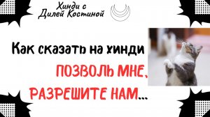РАЗРЕШИ! ПОЗВОЛЬТЕ! НА ХИНДИ. СРЕДНИЙ УРОВЕНЬ#hindi#хинди#школахинди#хиндиуроки#КостинаДиля