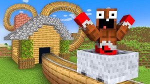 Я Построил ЭПИЧНЫЕ Американские Горки в ДОМЕ в Майнкрафт! Minecraft