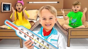 Приключения в картонной больнице для детей