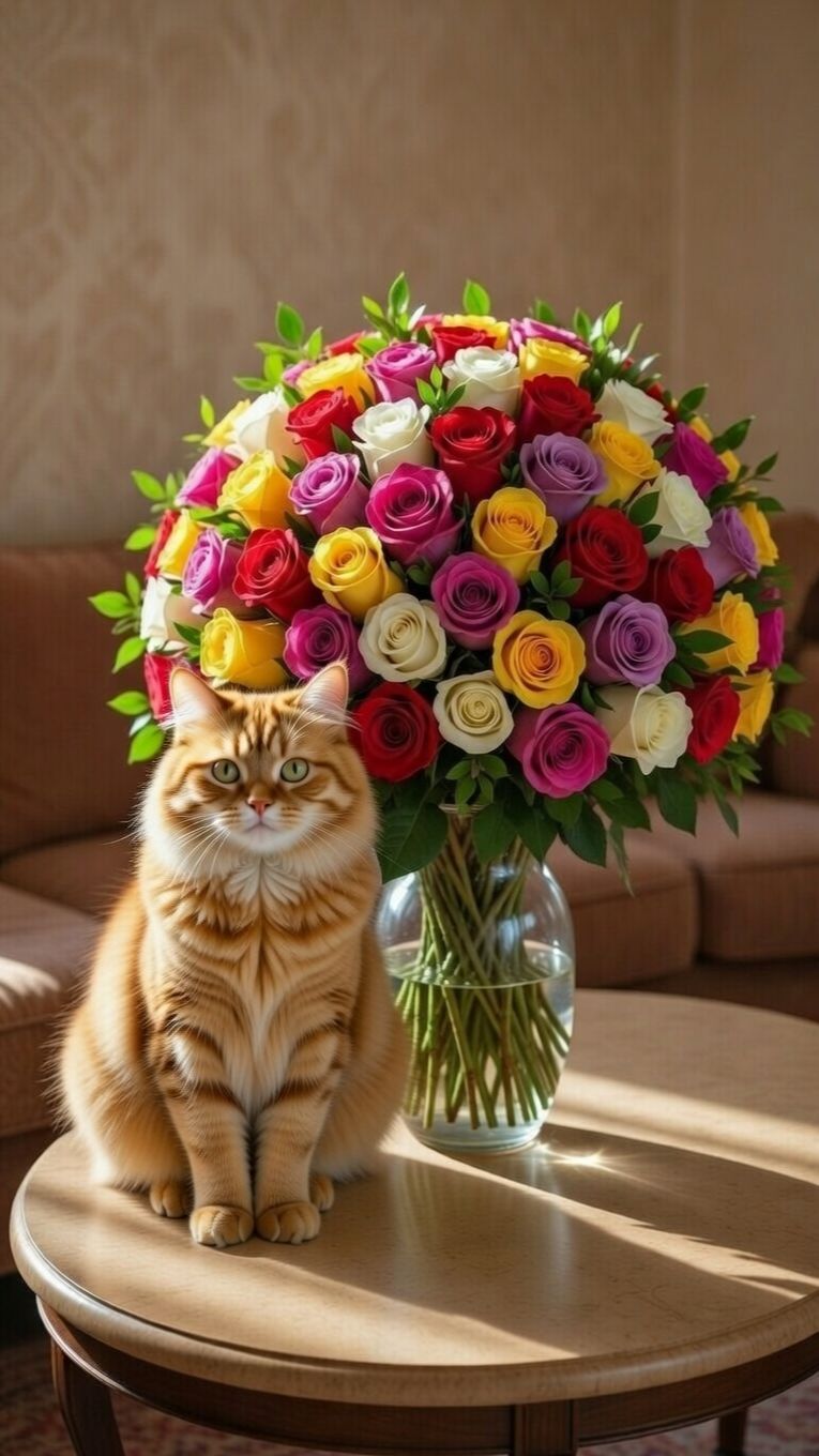 Бодрого утречка! 🌺 Без кота жизнь не та))) #доброеутро #cat