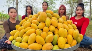 Потрясающий рецепт приготовления манго с кокосовым соусом.