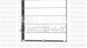 Застекленная витрина на стену с пятью полками