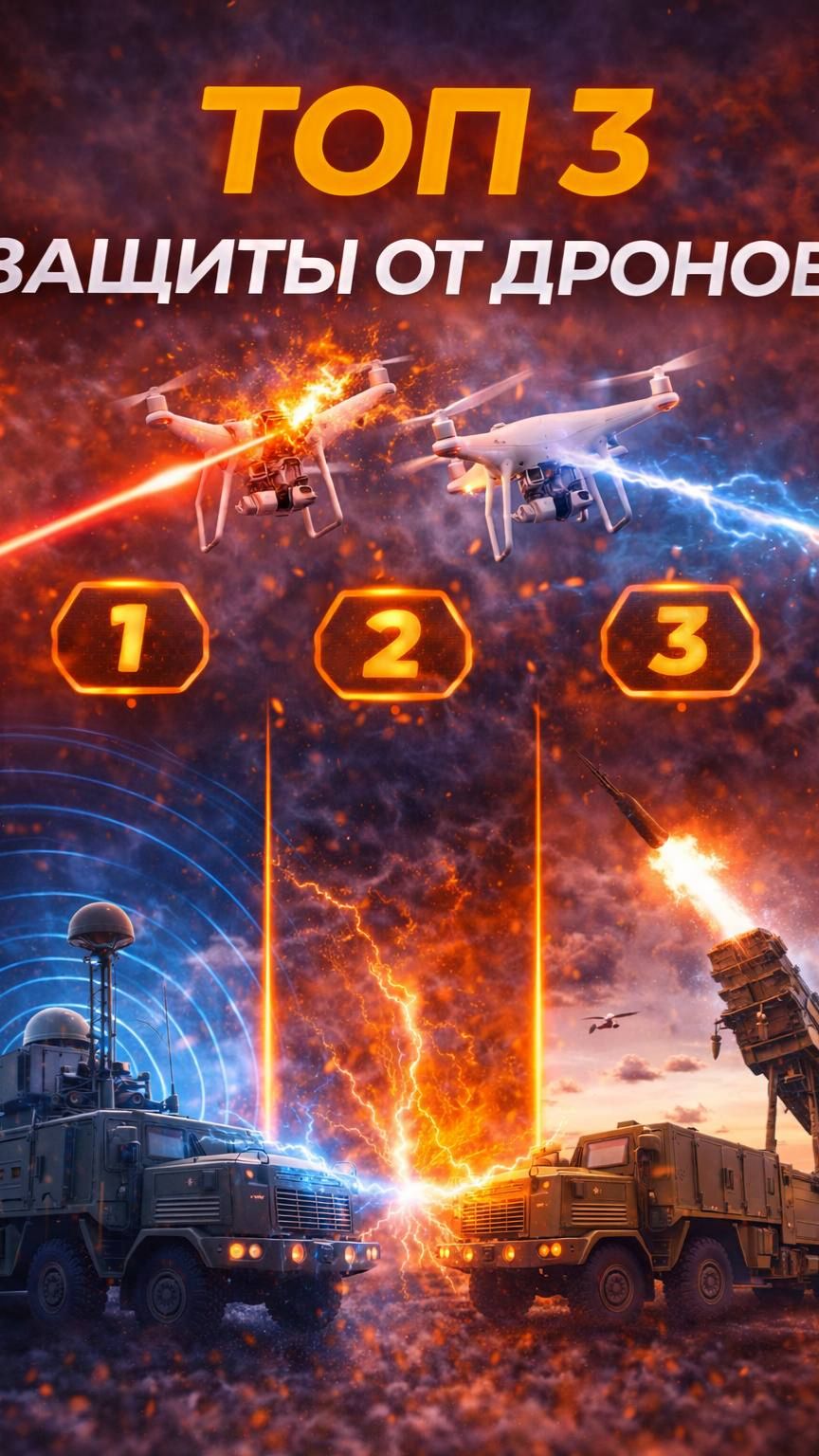 Топ 3 защиты от дронов #дроны #технологии #военныетехнологии #оружиебудущего #рэб #laser #drone