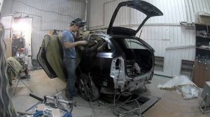 Skoda Fabia. Ремонт задней четверти ч.2