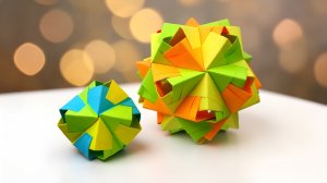 Как сделать из бумаги многогранник - кусудаму