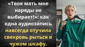 Наглая свекровь залезла в мой шкаф | Истории из жизни
