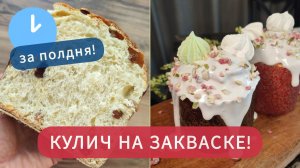 ШОК! Кулич на закваске всего за ПОЛДНЯ? Рецепт без заморочек 🚀