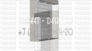 Витрина застекленная с экономпанелью