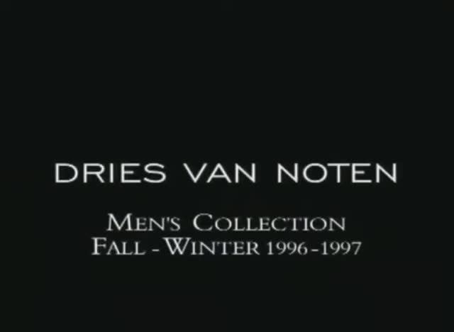 Показ мужской коллекции Dries Van Noten 015 осень-зима 1996-1997 (без звука)