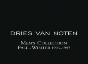 Показ мужской коллекции Dries Van Noten осень-зима 1996-1997