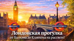 Лондонская прогулка от Балхэма до Клэпхема на рассвете 4K